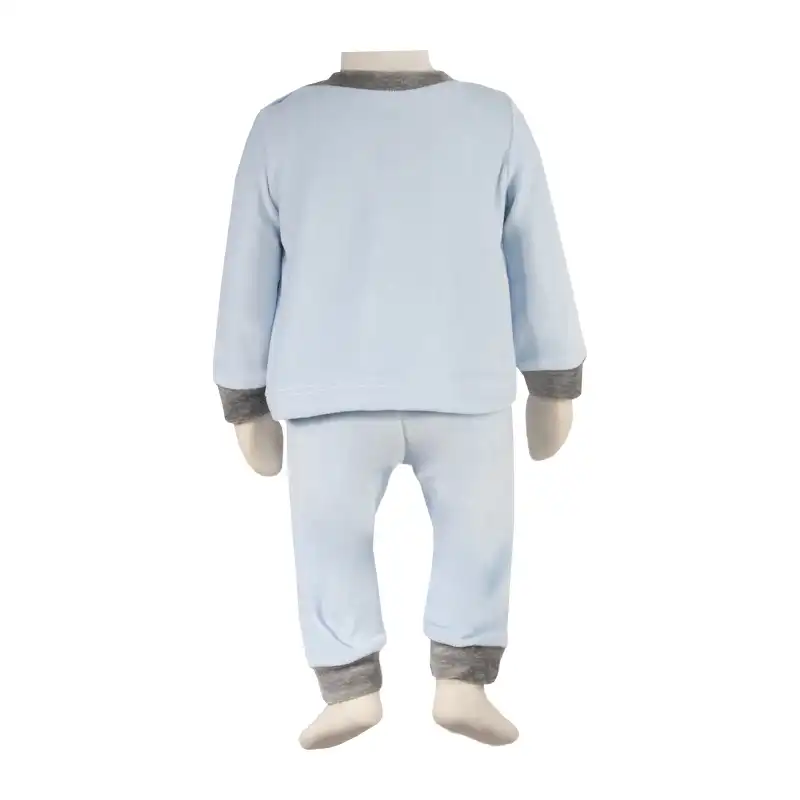 ست سویشرت و شلوار آدمک مدل پنگوئن کد 119732 رنگ آبی