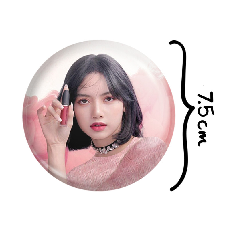 آینه جیبی خندالو مدل لیسا بلک پینک Black Pink  کد 14328