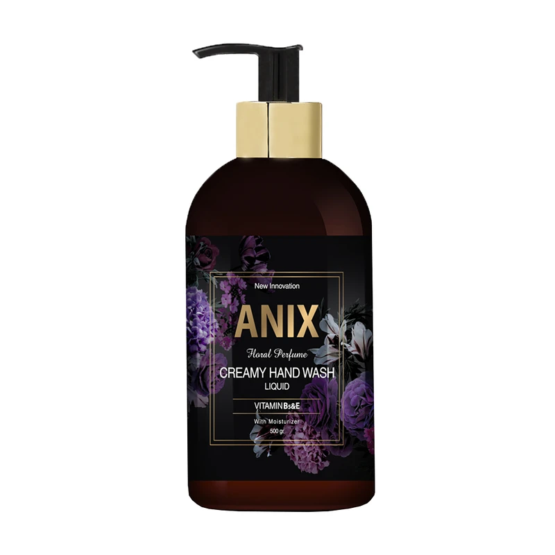 مایع دستشویی کرمی آنیکس مدل Violet Flowers حجم 500 میلی لیتر 