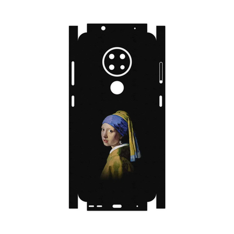 برچسب پوششی ماهوت مدل Girl with a Pearl Earring of Vermeer-FullSkin مناسب برای گوشی موبایل نوکیا 6.2