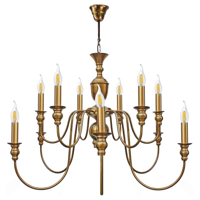 لوستر 12 شعله مدل دلفا