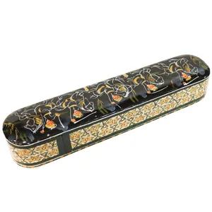 قلمدان خاتم کاری مدل کشویی طرح چوگان کد k20p4p3