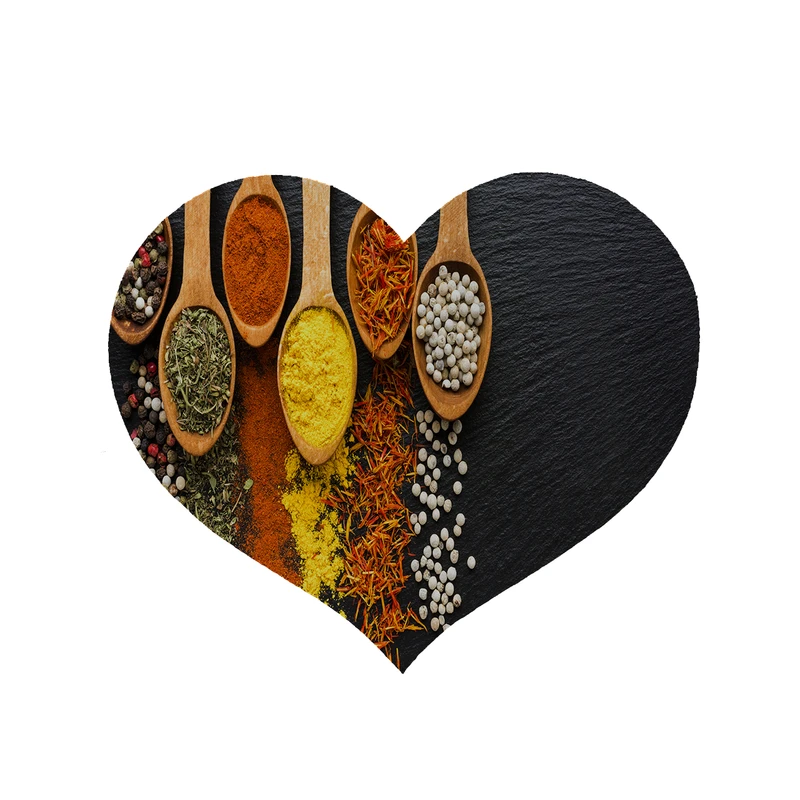  پادری مدل قلبی طرح ادویه کد 8313 سایز 90 × 90 سانتی‌متر