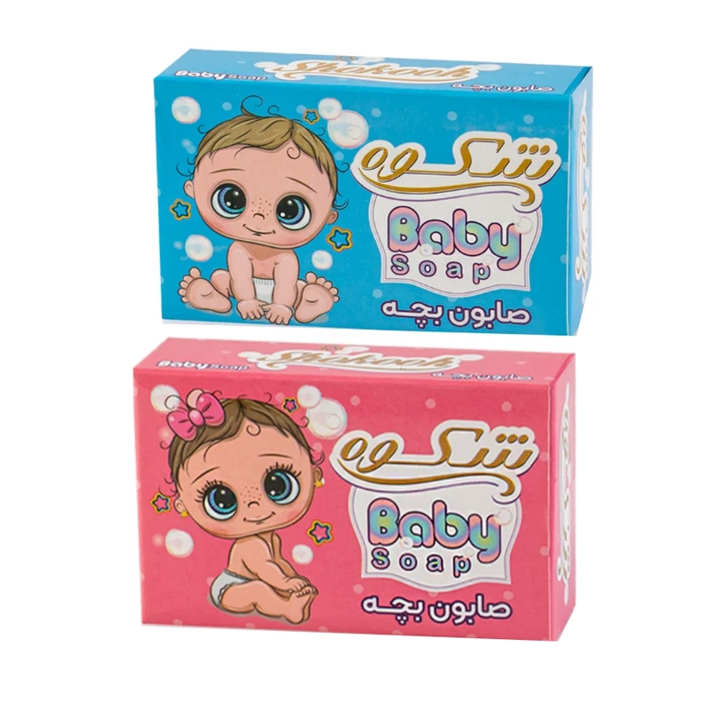 صابون بچه شکوه مدل Flow حجم 75 گرم بسته 2 عددی
