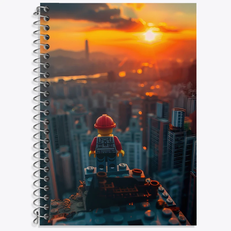 دفتر زبان 50 برگ خندالو مدل سه خط طرح لگو (Lego) کد N2922