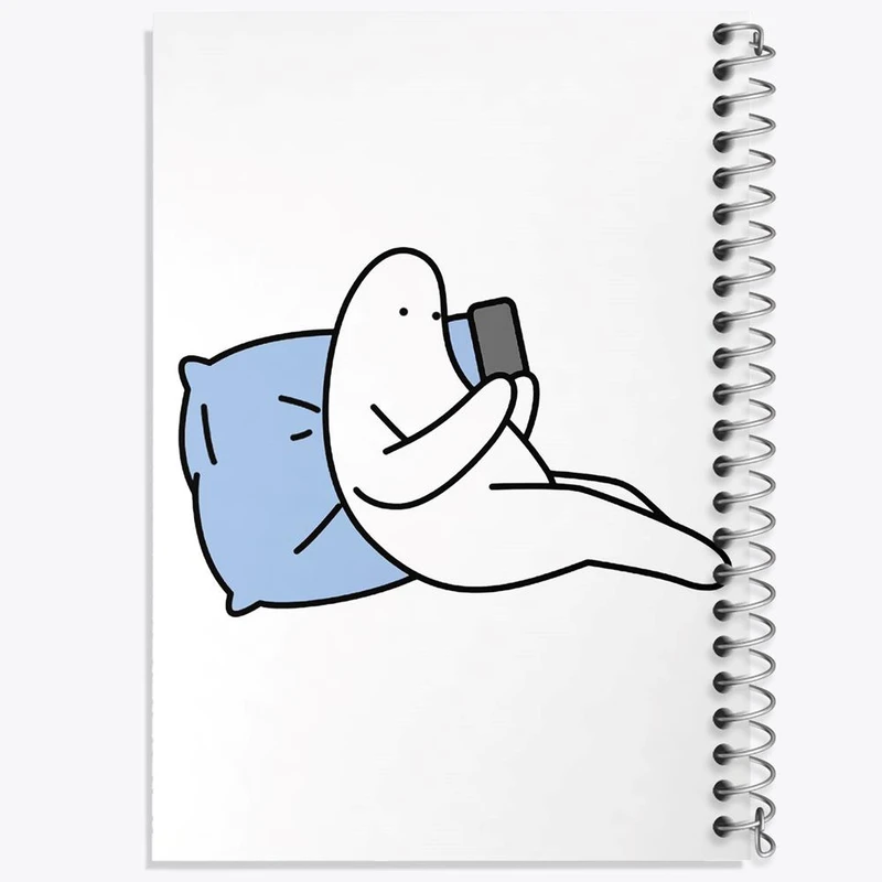 دفتر مشق 50 برگ خندالو مدل تنبل خسته کد 29425