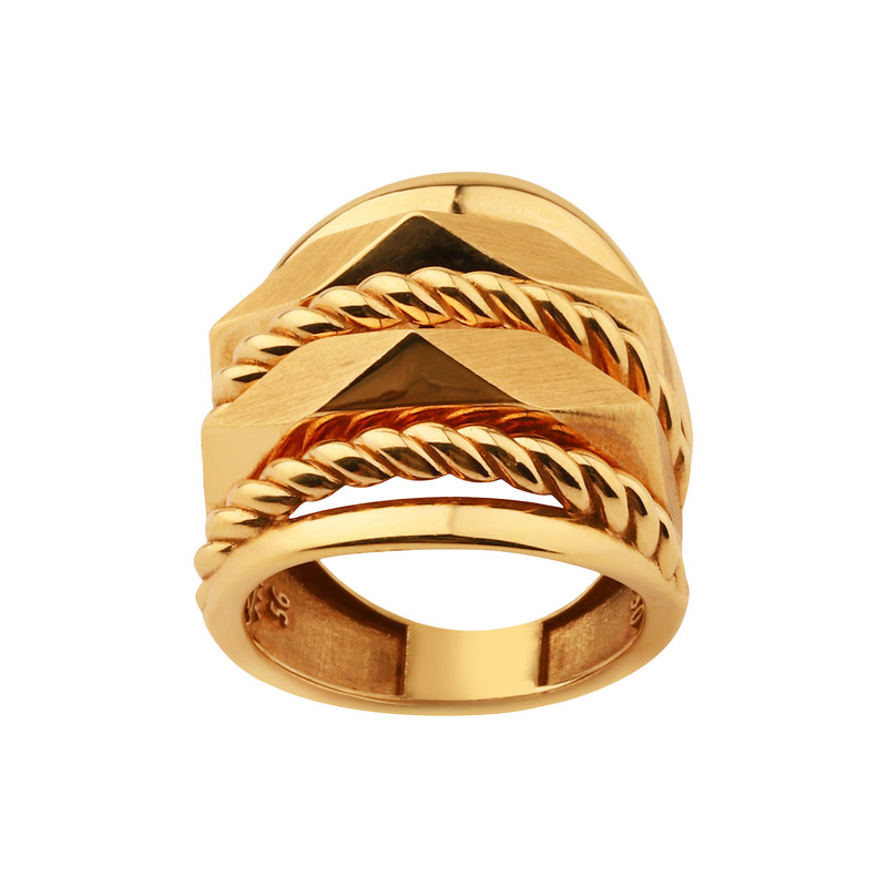 انگشتر طلا 18 عیار زنانه با طرح پورتوفینو صلاحی گلد مدل 2122 سایز 55