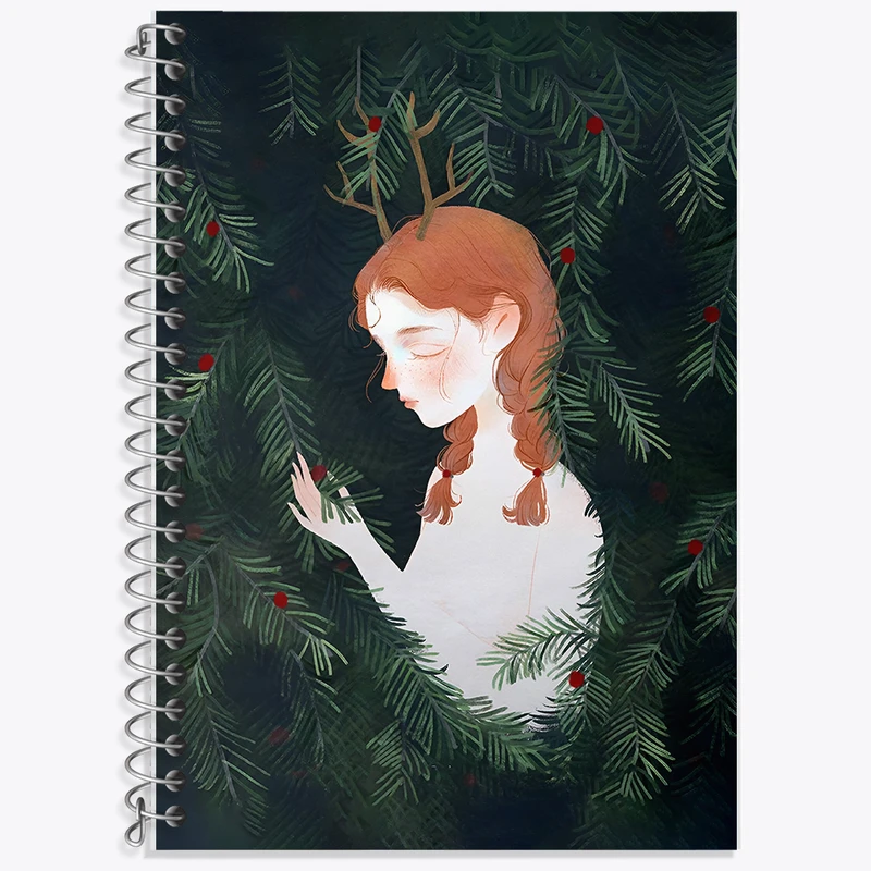 دفتر زبان 50 برگ خندالو مدل دو خط طرح دخترانه کد F8216