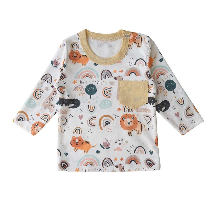 ست تی شرت آستین بلند و شلوار نوزادی سپیدپوش کد 1410107 - - 3