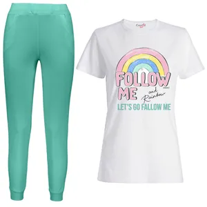 ست تی شرت و شلوار دخترانه مدل 117