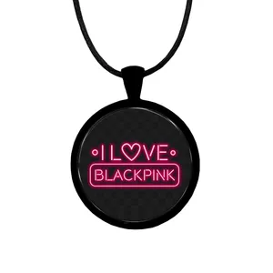 گردنبند دخترانه مدل گروه موسیقی Black Pink کد GR-4004
