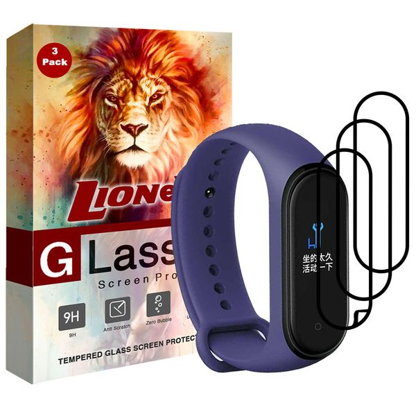 محافظ صفحه نمایش 3D لایونکس مدل FSP مناسب برای مچ بند هوشمند شیائومی Mi Band 5 بسته سه عددی