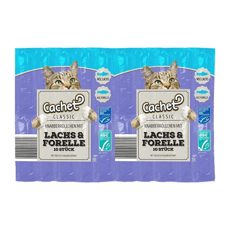 اسنک تشویقی گربه کچت مدل  Lachs And Forelle بسته 10 عددی