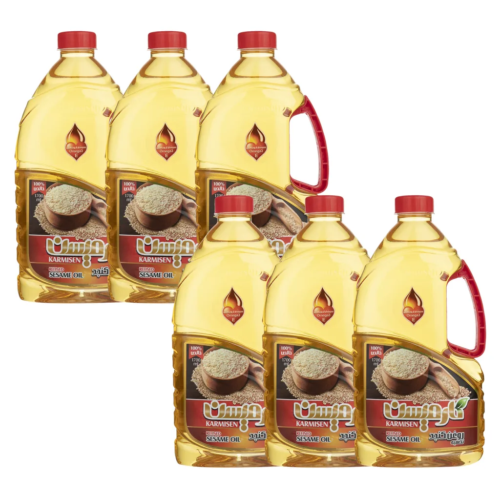 روغن کنجد تصفیه خالص کارمیسن - 1.7 لیتر مجموعه 6 عددی