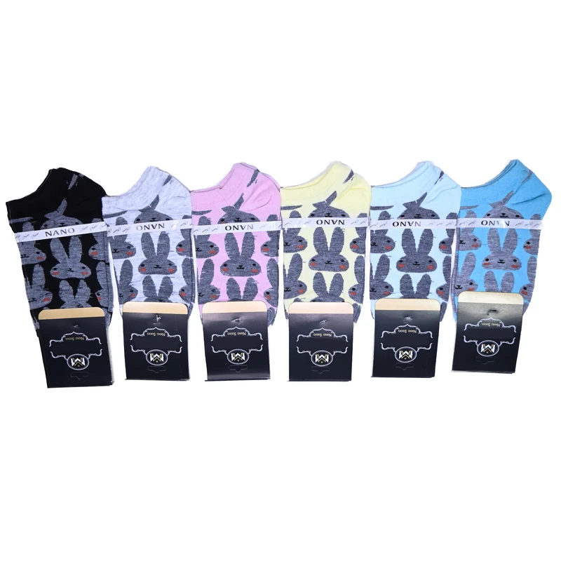 جوراب ساق کوتاه زنانه مدل خرگوشی کد 4k_j001 بسته 6 عددی