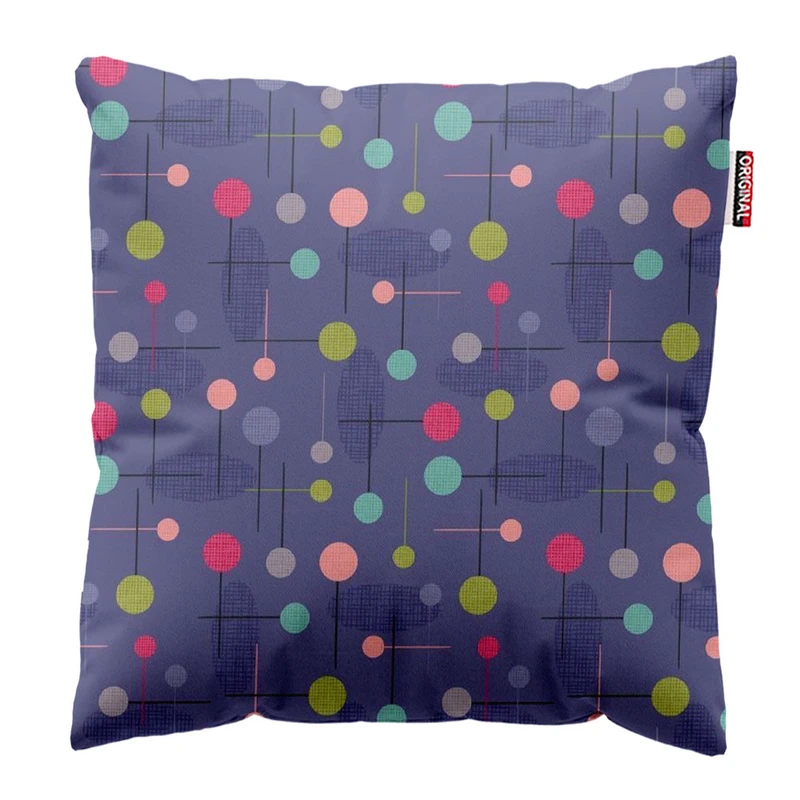  کوسن پاد آفرین طرح دایره رنگی کد 1427 سایز 30*30 سانتی متر