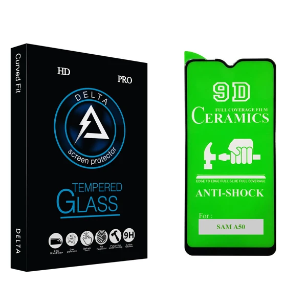 محافظ صفحه نمایش 9D دلتا مدل HD مناسب برای گوشی موبایل سامسونگ Galaxy A50