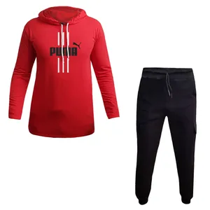 ست تی شرت کلاه دار و شلوار مردانه مدل RE0175