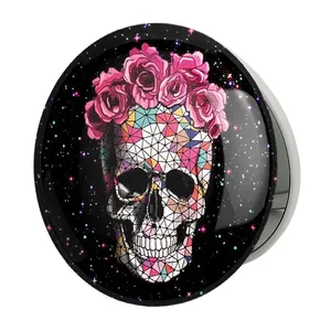 آینه جیبی خندالو طرح اسکلت Skleton مدل تاشو کد 1173 