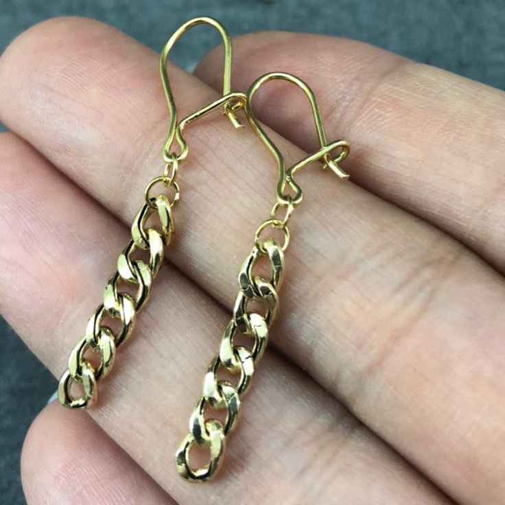 نیم ست طلا 18 عیار زنانه دوست خوب مدل dk1014