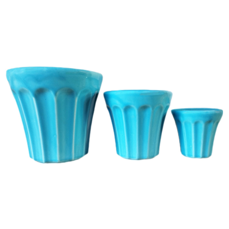 گلدان سرامیکی مدل گرشا کد G4500 مجموعه 3 عددی 
