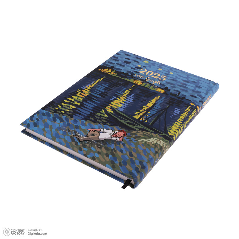 سالنامه سال 2025 برگ تحریر مدل ون گوگ