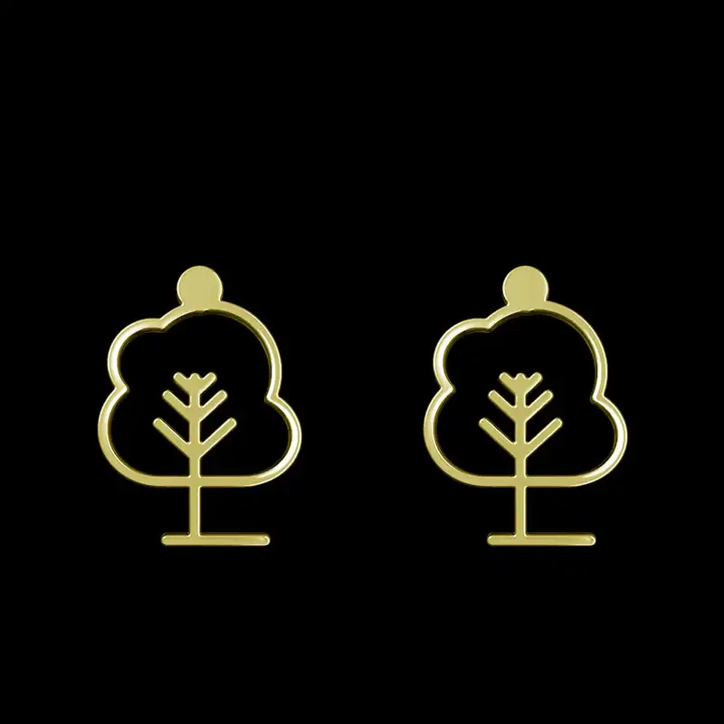 گوشواره طلا 18 عیار زنانه مدوپد مدل درخت کد GA1-15804