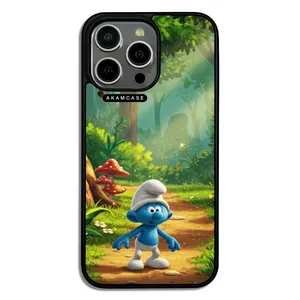 AKAM AMC-WA15PROMAX-SMURFS-7 Cover For Apple iPhone 15 Pro Max