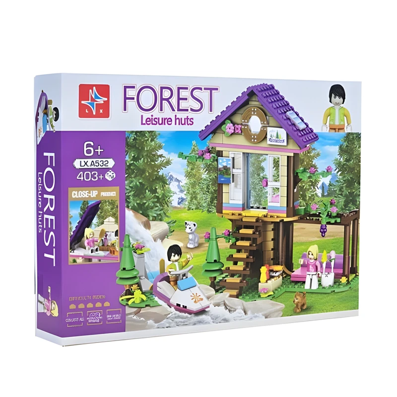 ساختنی 403 تکه فارست مدل کلبه جنگلی کد LX.A532