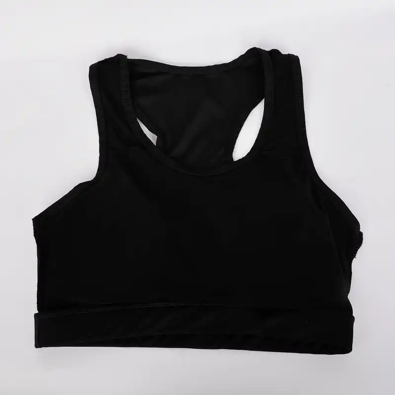 نیم تنه ورزشی زنانه مدل 268981334 اسپندکس رنگ مشکی براق