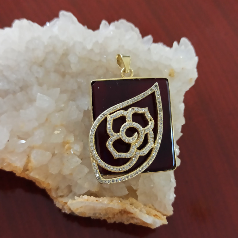 آویز گردنبند نقره زنانه مدل عقیق