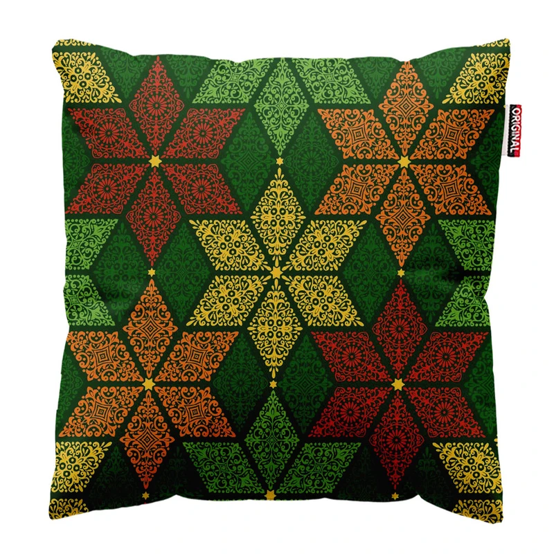 کوسن پاد آفرین طرح گل کد 2235 سایز 30*30 سانتی متر