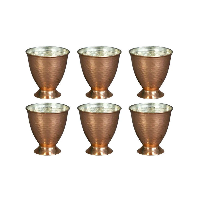 فنجان مسی چکشی مدل قهوه خوری زنجان کد za53995924 مجموعه شش عددی