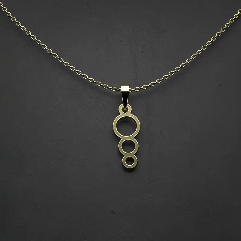 گردنبند طلا 18 عیار زنانه مدوپد مدل حلقه کد PP2-1-1065