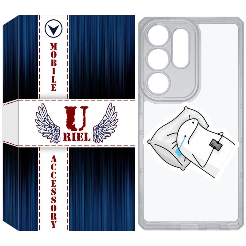 کاور یوریل مدل Clear کد 81 طرح غمگین مناسب برای گوشی موبایل سامسونگ Galaxy S25 Ultra