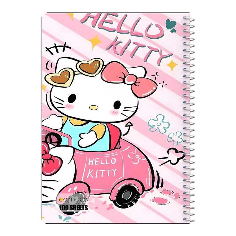 دفتر مشق 100 برگ سیمی کارنیکا طرح هلو کیتی hello kitty کد 76176