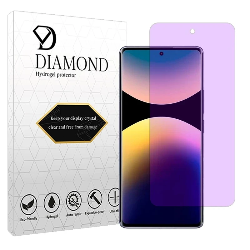 محافظ صفحه نمایش آنتی پرپل دیاموند مدل هیدروژلی مناسب برای گوشی موبایل شیائومی Poco M8