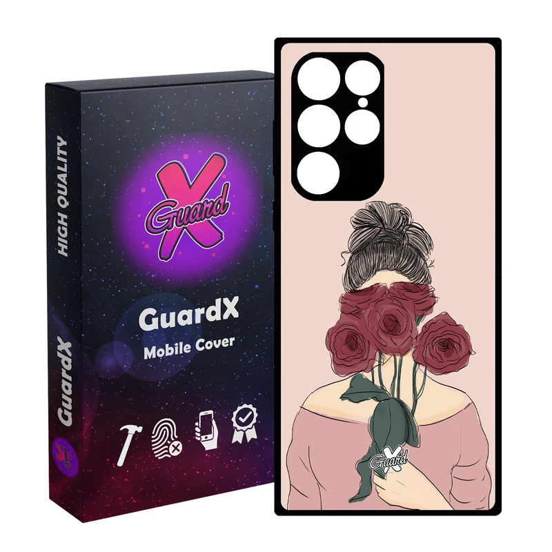 کاور گارد ایکس طرح دختر مدل Glass10284 مناسب برای گوشی موبایل سامسونگ Galaxy S23 Ultra