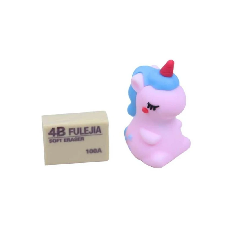 تراش مدل سیلیکونی طرح یونیکورن کد mn26 به همراه پاک کن بسته دو عددی