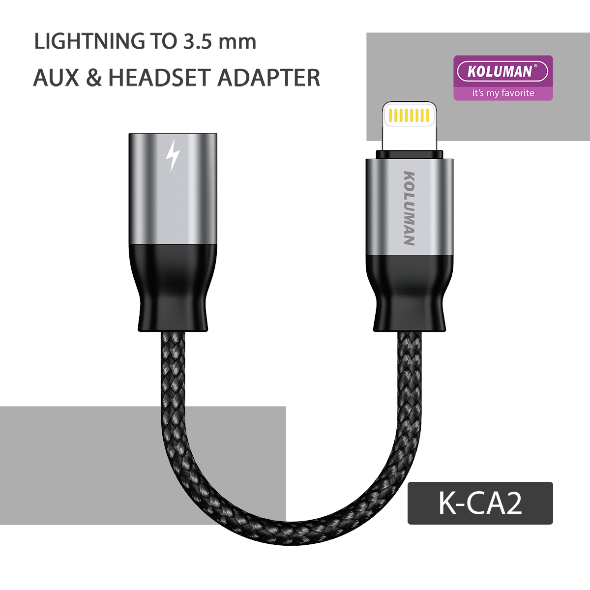 مبدل لایتنینگ به جک 3.5 میلی متری کلومن مدل K - CA2