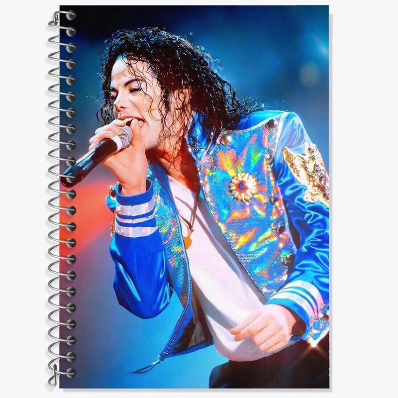 دفتر زبان 50 برگ خندالو مدل سه خط طرح مایکل جکسون Michael Jackson کد 19237