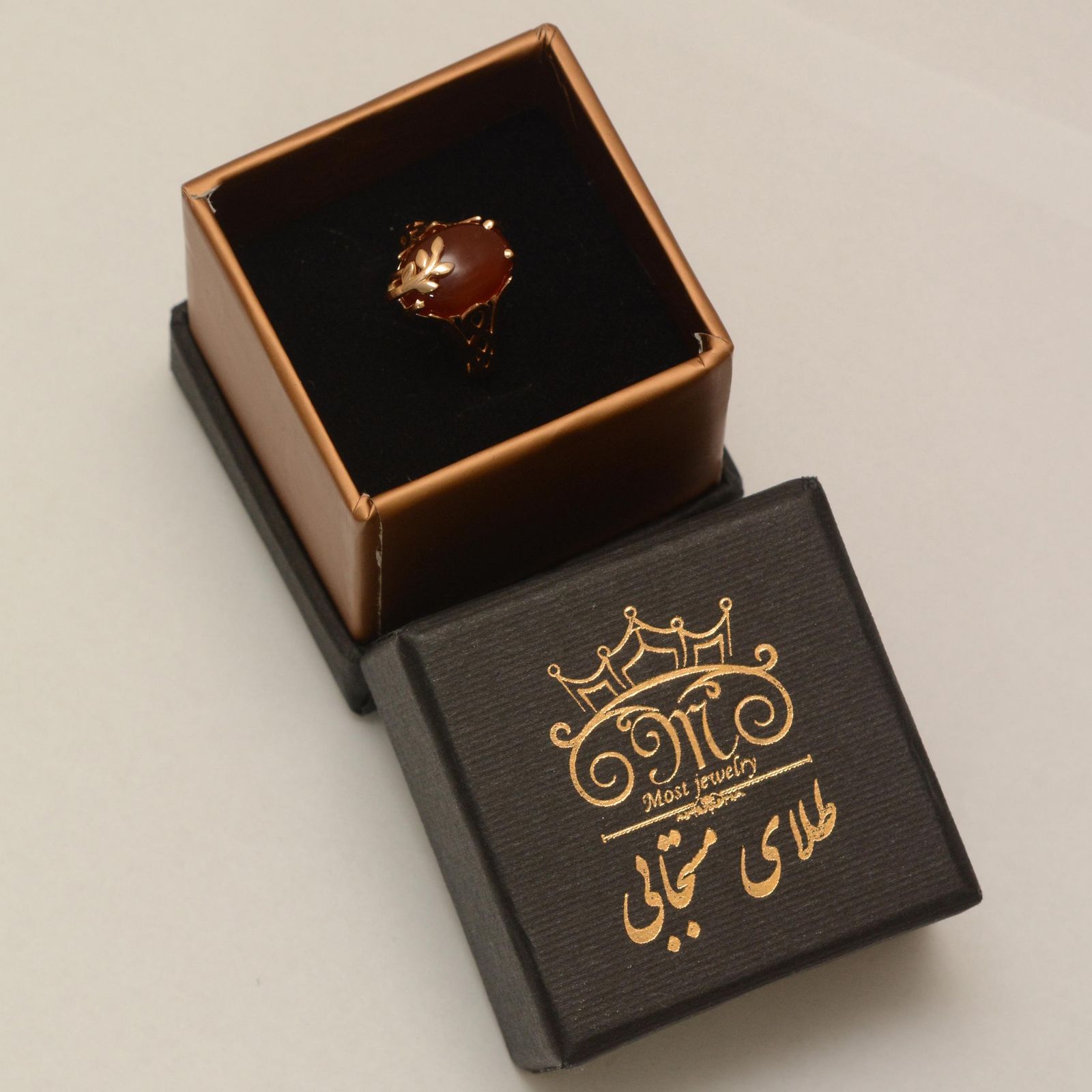 انگشتر طلا 18 عیار زنانه طلای مستجابی مدل 670155 سایز 54 -  - 2