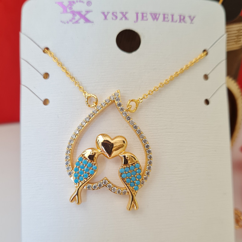 گردنبند دخترانه مدل کبوتر عاشق