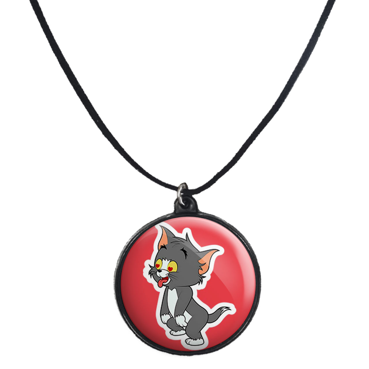 گردنبند پرمانه طرح تام و جری کد pmb.10860 مدل دو طرفه