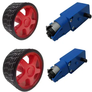 موتورگیربکس 6 ولت مدل 140 به همراه چرخ بسته 4 عددی