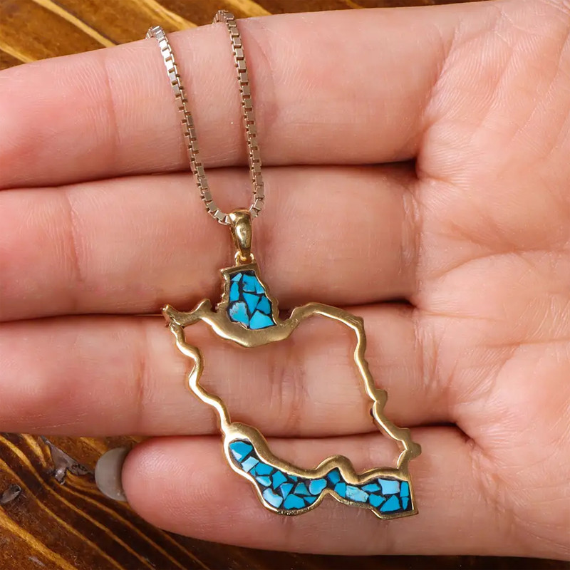 آویز گردنبند نقره مدل طرح ایران کد 21830 آویز گردنبند نقره مدل طرح ایران کد 21830