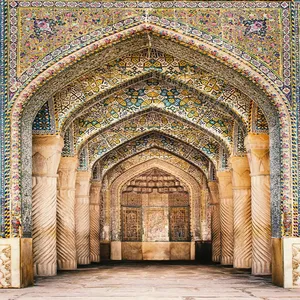 پوستر دیواری سه بعدی مدل منظره کاشی کاری مسجد DVRF1839