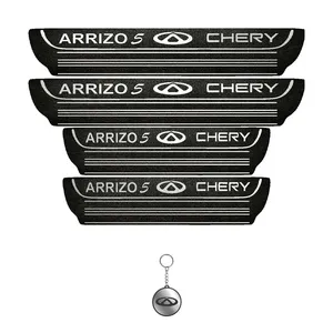 برچسب پارکابی خودرو لندمون کد LMm003 MS مناسب برای آریزو 5 مجموعه 4 عددی به همراه جا کلیدی