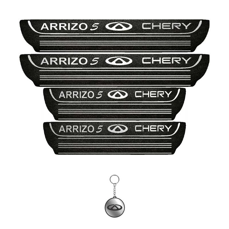 برچسب پارکابی خودرو لندمون کد LMm003 MS مناسب برای آریزو 5 مجموعه 4 عددی به همراه جا کلیدی