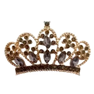 گل سینه دخترانه مدل دوختنی طرح تاج کد C-04 